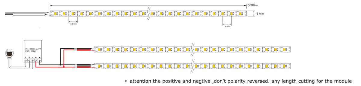 LED Strip TH-DTR2835-120X-5V-8-6W