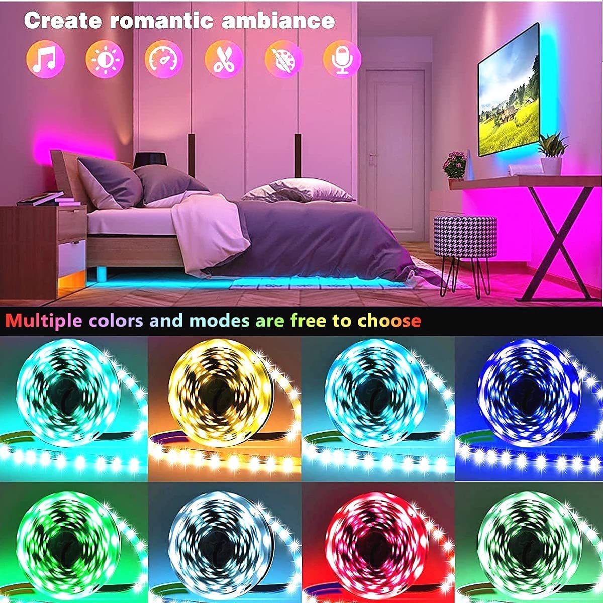 neon lights decor - Tekhol Flexible Neon LED Strip Lights 12v