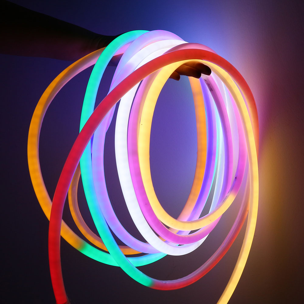 16.4FT/5m 12V DC 600 Silicone Neon Strip Light